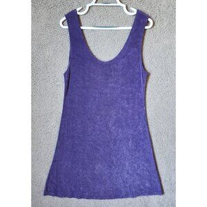 Picadilly Fashions Sleeveless Scoop Neck Dress Slinky Travelers Knit Purple Sz L